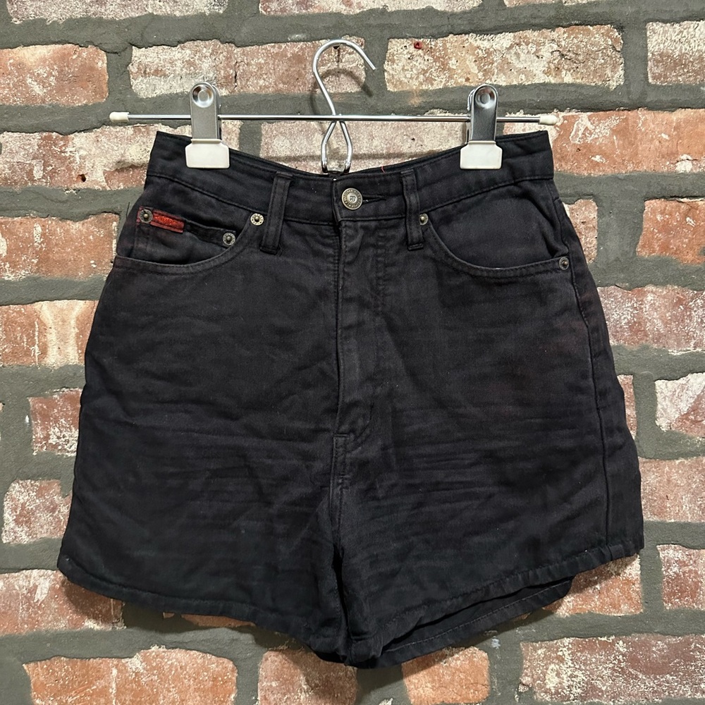 Lee black denim/chambray shorts